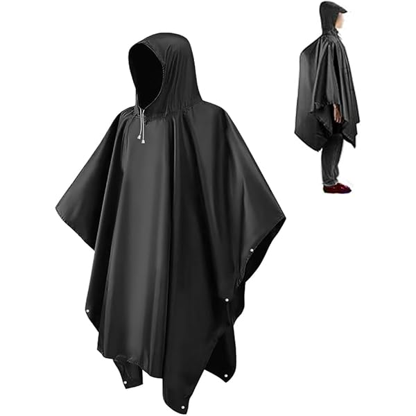 Wet Weather Poncho フリーサイズ キューベンファイバー日本製 Amazon.com: KKshop Waterproof Poncho Adult, Reusable